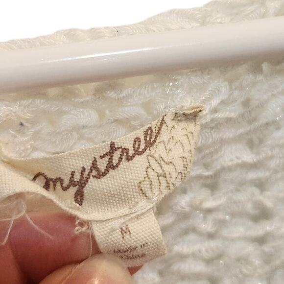 Mystree Colorblock Sleeveless Open Knit Sweater Vest Tank Top Casual Size Medium - Picture 3 of 5